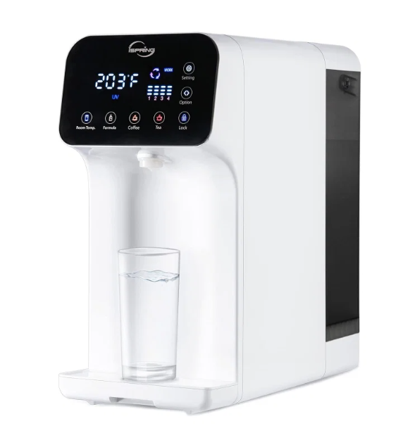 iSpring RCD100 countertop reverse osmosis system with instant hot water dispenser